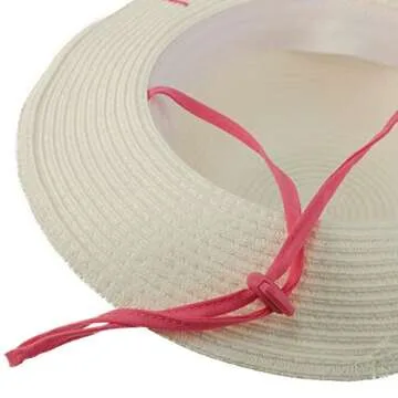 C.C Girls Kids Wording Sayings Summer Beach Pool Floppy Dress Sun Adjustable Hat Hello Sunshine, White