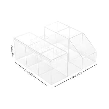 LIXIMMAZN Acrylic Large Capacity Makeup Organizer, Grafting Beauty Extension Supplies Lash Storage D...