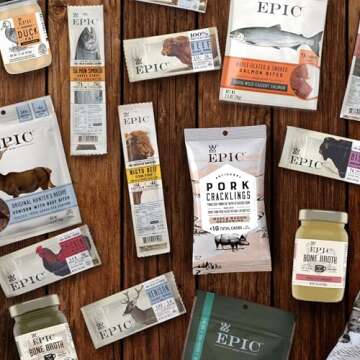 Epic Provisions Protein Bars Variety Pack, Venison, Chicken, and Beef Flavors, Keto and Paleo Friendly, 12 ct