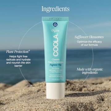 COOLA Organic SPF 50 Sunscreen Lotion for All Skin Types