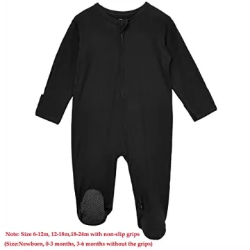 Aablexema Bamboo Zipper Pajamas for Newborn Comfort