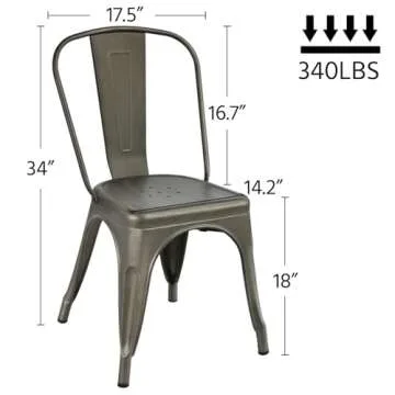 Stackable Iron Metal Dining Chairs for Stylish Spaces