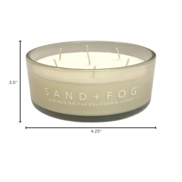 Sand + Fog Scented Candle - Tropical Citrus Additional Scents and Sizes 100% Cotton Lead-Free Wick Luxury Air Freshening Jar Candles Perfect Home Decor for Your Cocktail Table 34 oz, Orange,Violet