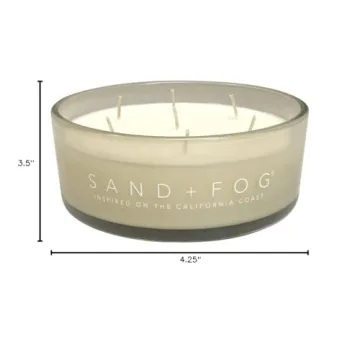 Sand + Fog Scented Candle - Tropical Citrus Additional Scents and Sizes 100% Cotton Lead-Free Wick Luxury Air Freshening Jar Candles Perfect Home Decor for Your Cocktail Table 34 oz, Orange,Violet