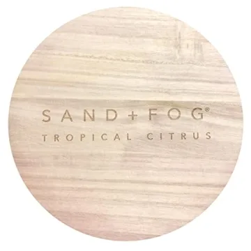 Sand + Fog Scented Candle - Tropical Citrus Additional Scents and Sizes 100% Cotton Lead-Free Wick Luxury Air Freshening Jar Candles Perfect Home Decor for Your Cocktail Table 34 oz, Orange,Violet