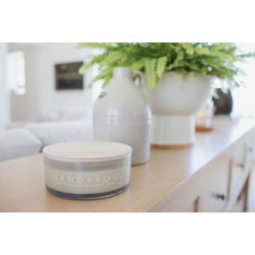 Sand + Fog Scented Candle - Tropical Citrus Additional Scents and Sizes 100% Cotton Lead-Free Wick Luxury Air Freshening Jar Candles Perfect Home Decor for Your Cocktail Table 34 oz, Orange,Violet