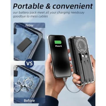 Nuynix Solar Power Bank 20000mAh with Wireless Charging