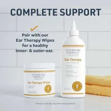 Veterinary Formula Clinical Care Ear Therapy, 8 oz. – Cat and Dog Ear Cleaner – Helps Soothe Itchiness and Clean The Ear Canal of Debris and Buildup