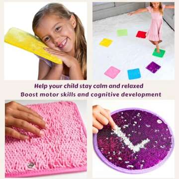 Sensory Mat Set - 9 Multi-Texture Tiles for Kids