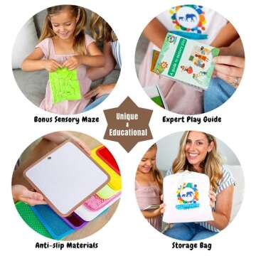 Sensory Mat Set - 9 Multi-Texture Tiles for Kids