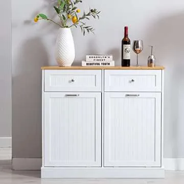 Stylish Double Tilt-Out Trash Cabinet for Organized Kitchens