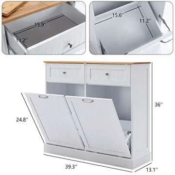 Stylish Double Tilt-Out Trash Cabinet for Organized Kitchens