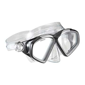 U.S. Divers Adult Cozumel Mask, Seabreeze II Snorkel, ProFlex Fins, and Gear Bag Set, Black, Medium/...