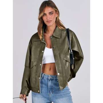 ANRABESS Women Faux Leather Jacket Long Sleeve Button Down Zip Up Motorcycle Biker Coat Fall Outfits Trendy Clothes 2024
