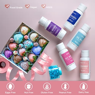 Vibrant Oil Based Food Coloring for Chocolate Baking