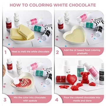 Vibrant Oil Based Food Coloring for Chocolate Baking