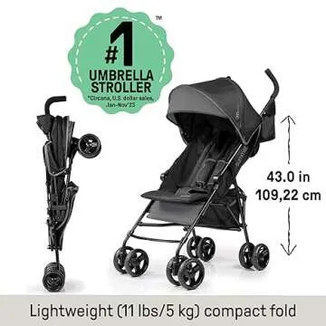 Lightweight Summer Infant 3Dmini Convenience Stroller