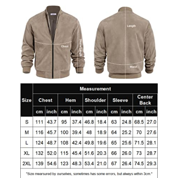 COOFANDY Men's Vintage Suede Leather Bomber Jacket
