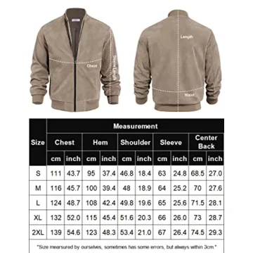COOFANDY Men's Vintage Suede Leather Bomber Jacket