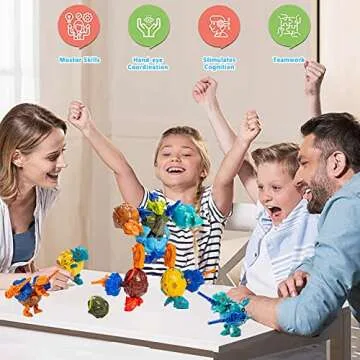puxida 6 in 1 Dinosaur Robots Transformed Toys Set, Education Dinosaurs Eggs Deformation Robot with 4 Weapons Guns, Great Easter/Birthday Gift Transform Toy for Kids 6 7 8 9 10+ Boys and Girls