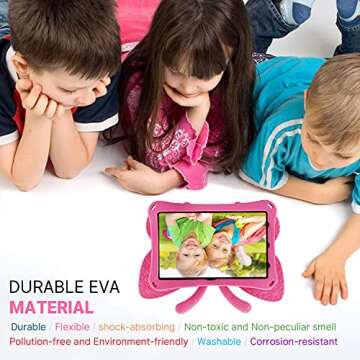 iPad 10.2 Tablet Case Kids,iPad 10.2 7 8 9 Butterfly Case with Kickstand Light EVA Full Boby Drop Pr...