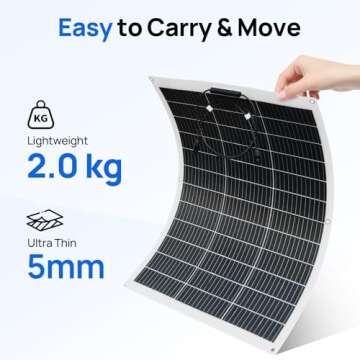 ECO-WORTHY 260W Flexible Solar Panel for RVs and Boats