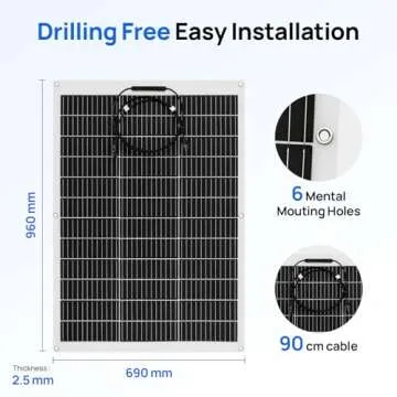 ECO-WORTHY 260W Flexible Solar Panel for RVs and Boats