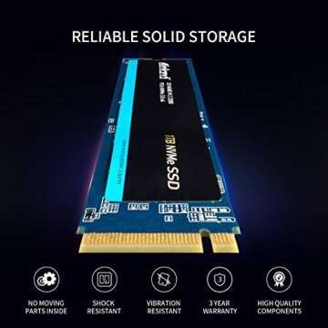 INLAND Premium 1TB SSD 3D TLC NAND M.2 2280 PCIe NVMe 3.0 x4 Internal Solid State Drive, Read/Write Speed up to 3100MB/s and 2800MB/s, 1600 TBW
