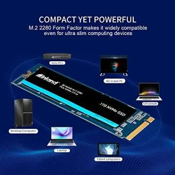 INLAND Premium 1TB SSD 3D TLC NAND M.2 2280 PCIe NVMe 3.0 x4 Internal Solid State Drive, Read/Write Speed up to 3100MB/s and 2800MB/s, 1600 TBW