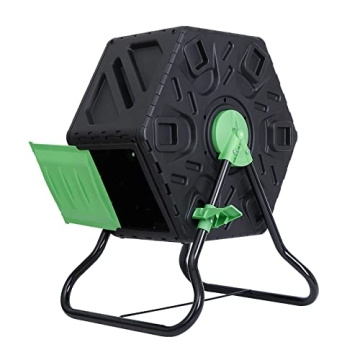 F2C 18.5 Gallon Compost Tumbler with Sliding Doors