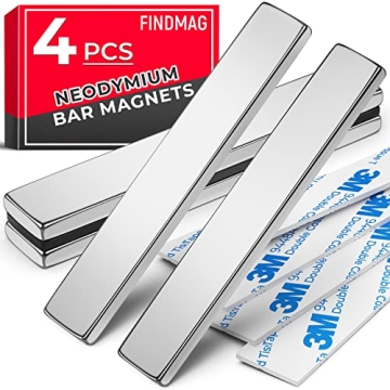 FINDMAG Strong Neodymium Bar Magnets - Heavy Duty 4 Pack