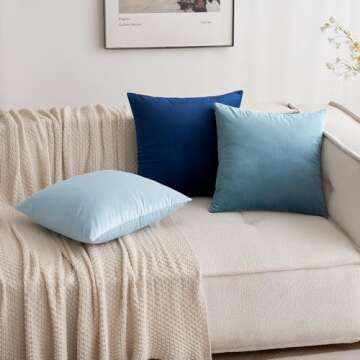 MIULEE Pack of 2 Light Green Velvet Throw Pillow Covers 18x18 Inch Soft Solid Decorative Square Set Cushion Cases for Spring Couch Sofa Bedroom