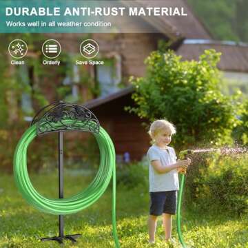 Keten Garden Hose Holder Freestanding for 150ft Hose