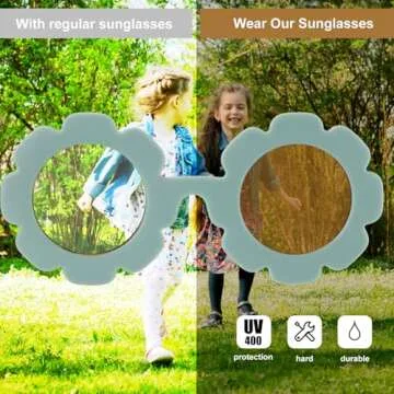 12 Pairs Kids Round Flower Sunglasses Flower Shaped Sunglasses Cute Outdoor Sunglasses Eyewear for Kids (Cute Colors)