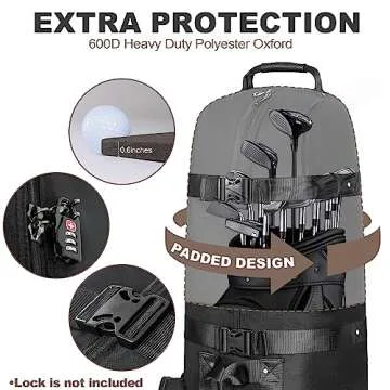 Himal Outdoors Golf Travel Bag - Durable Travel Cover with Wheels