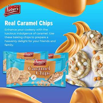 Lieber's Real Caramel Chips| Baking Chips | Certified Kosher for Cookies, Cakes, Muffins and More! 9...