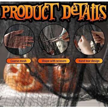 Watayo 500 Inch Halloween Spooky Cloth for Decor