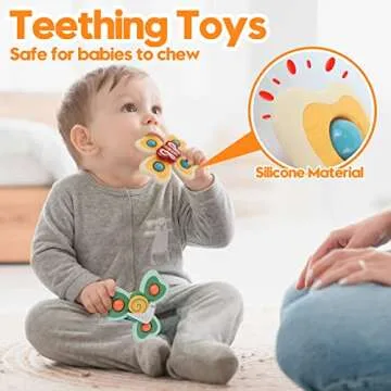 FIDWOD Fun Suction Cup Spinner Toy for Toddlers