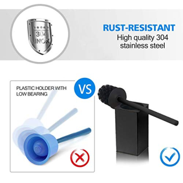 Toilet Brush Holder Stainless Steel 304 for Bathroom Storage