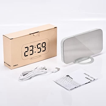 Stylish U-pick Digital Alarm Clock with USB Charger