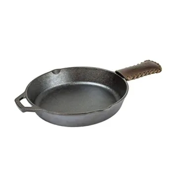 Lodge Cast Iron Skillet with Leather Handle - 12 Inch