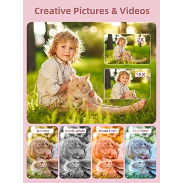 Compact Digital Camera with 16X Zoom for Kids