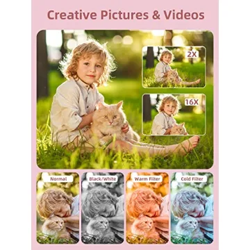 Compact Digital Camera with 16X Zoom for Kids