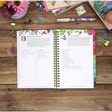 Blue Sky Day Designer for 2020 Weekly & Monthly Planner, Flexible Cover, Twin-Wire Binding, 5' x 8', Peyton White (103619-20)