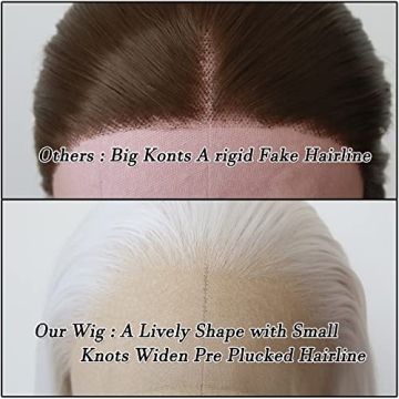 BTWTRY White Lace Front Wig for Fashion and Cosplay