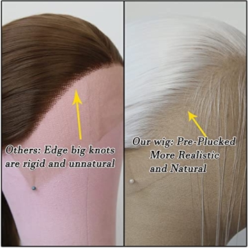 BTWTRY White Lace Front Wig for Fashion and Cosplay