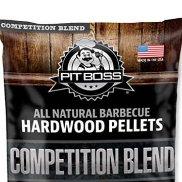Pit Boss 55435 40 Pound Package BBQ Wood Pellets for Outdoor Pellet Grill, Competition Blend for Pork, Poultry, Vegetables, and Beef