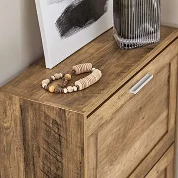 Haotian Brown Shoe Storage Cabinet for Stylish Entryways