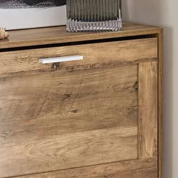 Haotian Brown Shoe Storage Cabinet for Stylish Entryways