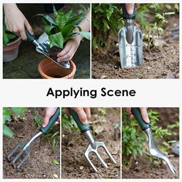 Garden Tool Tote with 11 Essential Hand Tools